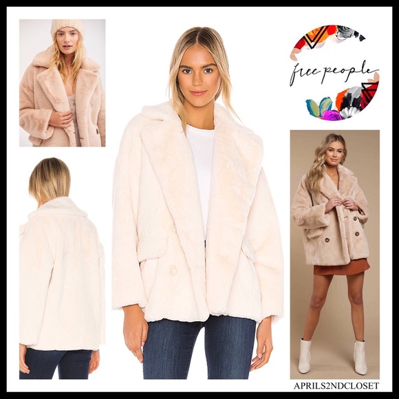 FREE PEOPLE JACKET TEDDY COAT FAUX FUR JACKET A2C - Picture 16 of 16
